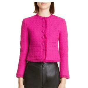 Proenza Schouler Tweed Jacket in Magenta MSRP: $528